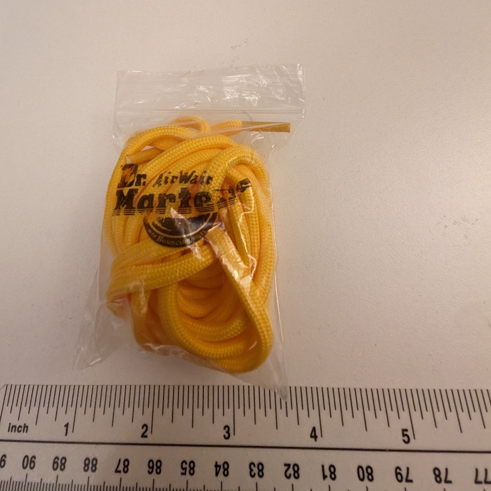 Dr Martens Air Wair Yellow Laces with pkg- see photos for measurements
